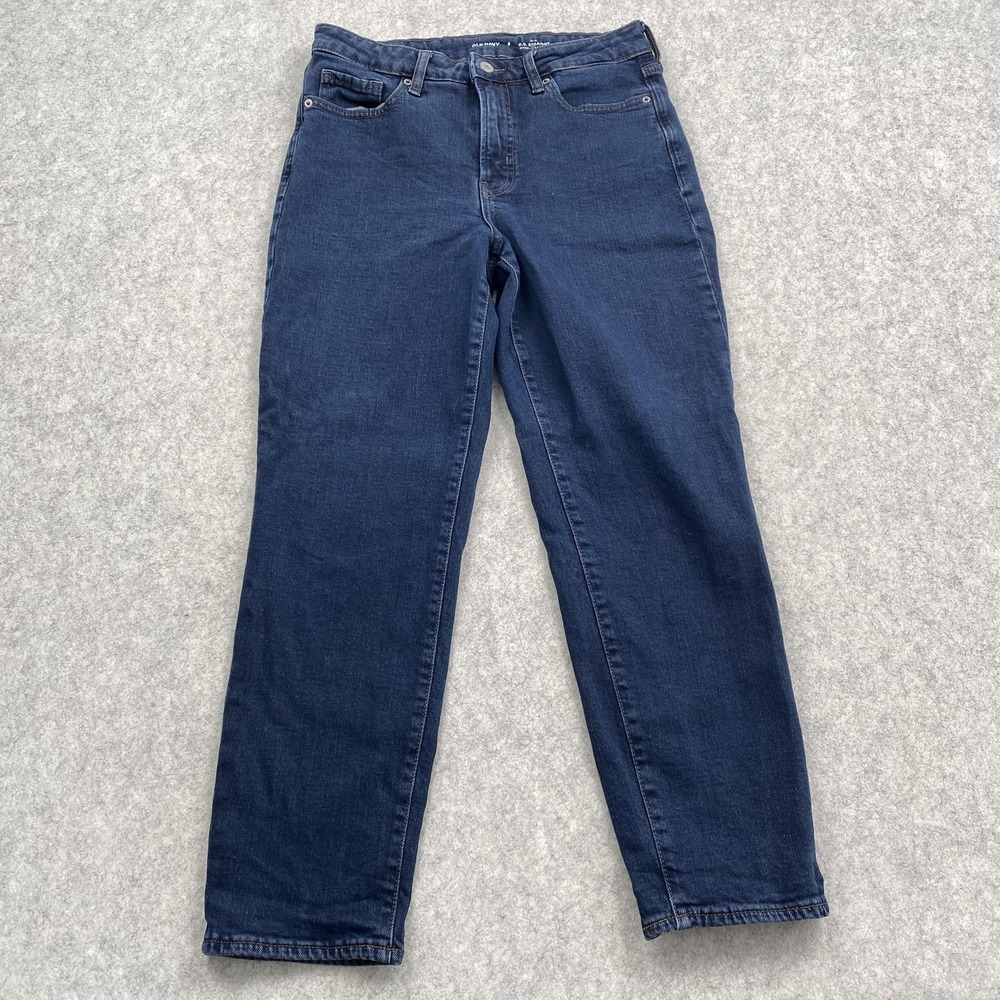 Old Navy O.G. Straight Jeans Girls 8 (29x26) Blue Stretch Secret-Slim Denim